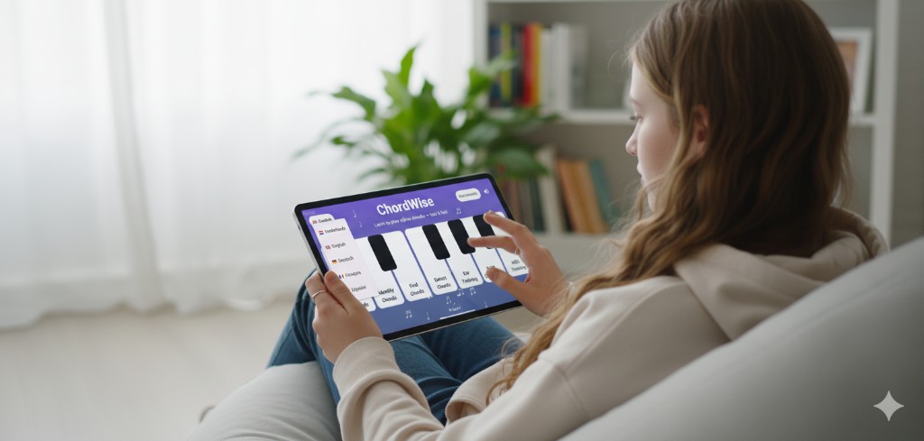 Chordwise app on tablet